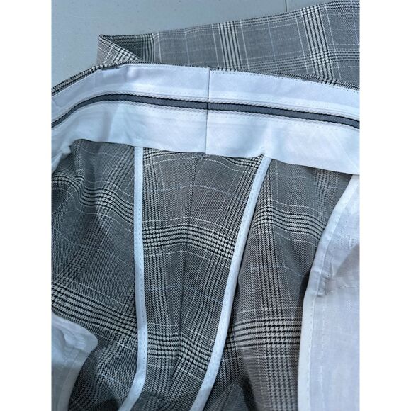 Alain Dupetit Light Grey Glen Plaid 3-Piece Suit 54L Jacket Vest Pants EUC - Picture 6 of 9